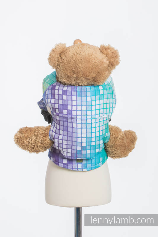 Doll Carrier made of woven fabric, 100% cotton - MOSAIC - AURORA  #babywearing