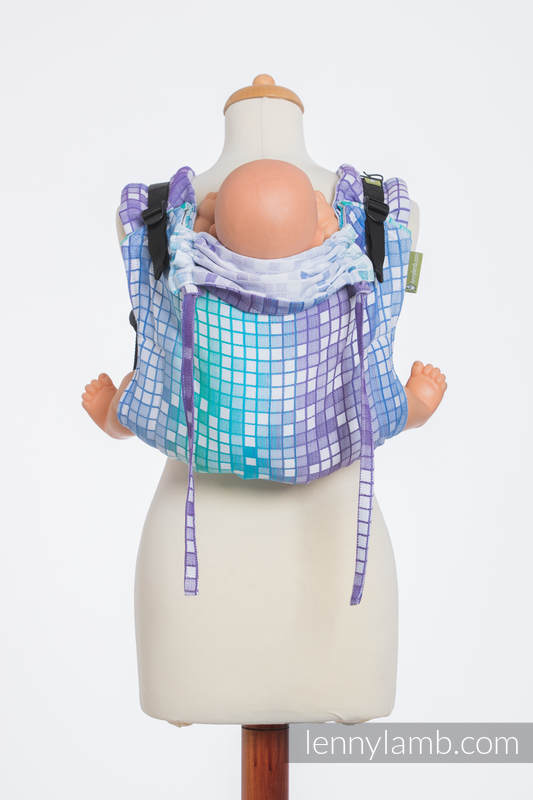 Nosidło Klamrowe ONBUHIMO z tkaniny żakardowej (100% bawełna), rozmiar Standard - MOZAIKA - AURORA   #babywearing