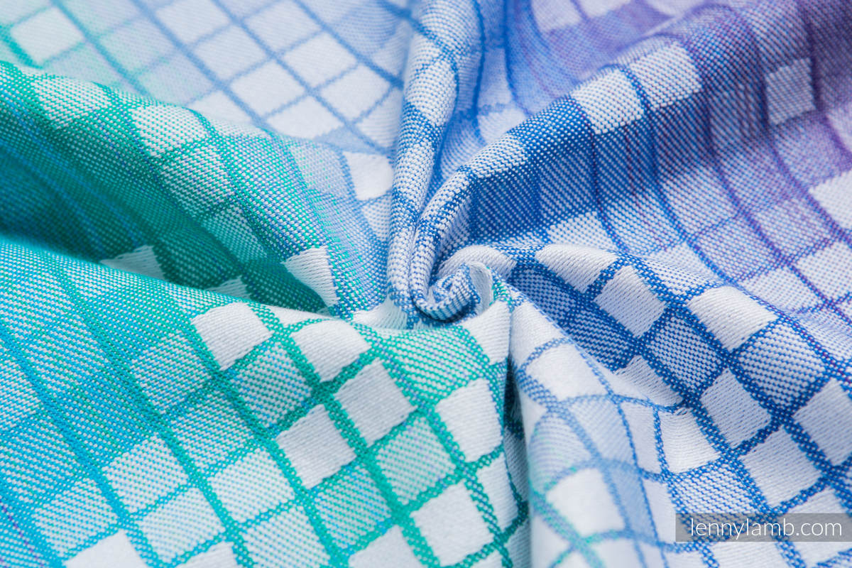 Baby Wrap, Jacquard Weave (100% cotton) - MOSAIC - AURORA - size XL #babywearing