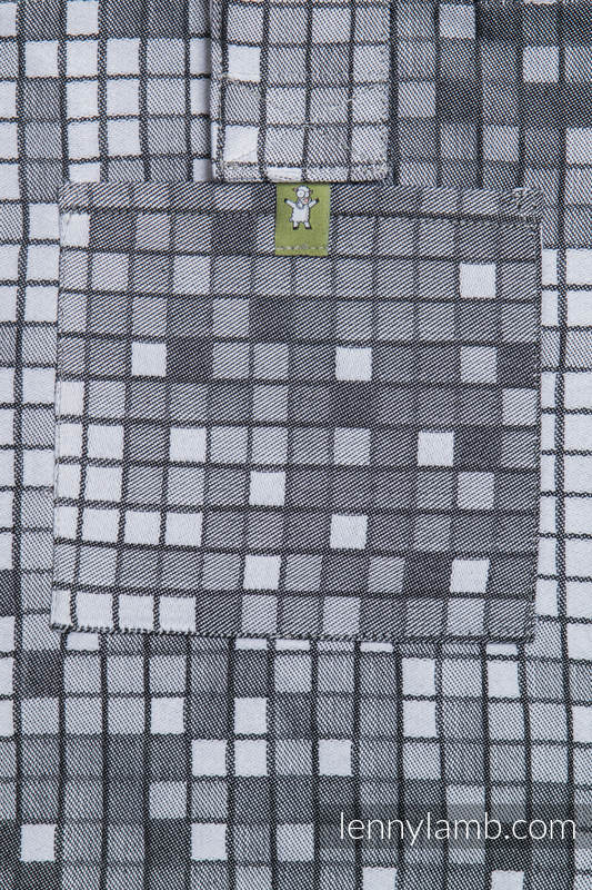 Torba na ramię z materiału chustowego, (100% bawełna) - MOZAIKA - MONOCHROM - uniwersalny rozmiar 37cmx37cm #babywearing