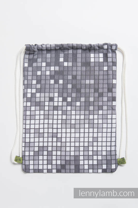 Sackpack made of wrap fabric (100% cotton) - MOSAIC - MONOCHROME - standard size 32cmx43cm #babywearing