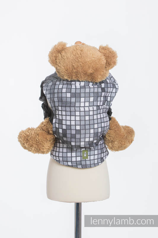 Nosidełko dla lalek z tkaniny chustowej - MOZAIKA - MONOCHROM  #babywearing