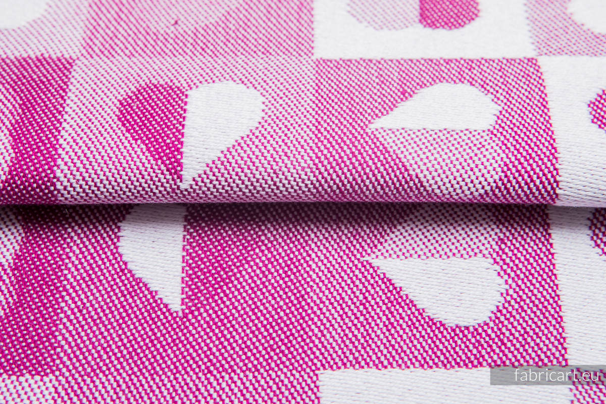 BICIE SERCA RUBINOWY, ćwiartka tkaniny, splot jodełkowy, rozmiar 50cm x 70cm #babywearing