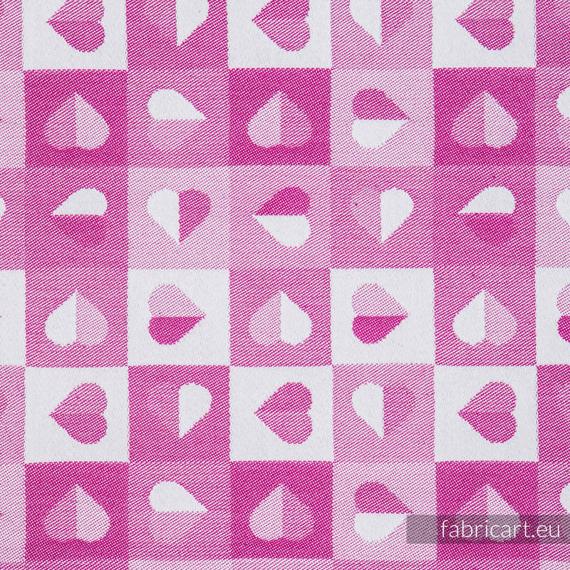 BICIE SERCA RUBINOWY, ćwiartka tkaniny, splot jodełkowy, rozmiar 50cm x 70cm #babywearing
