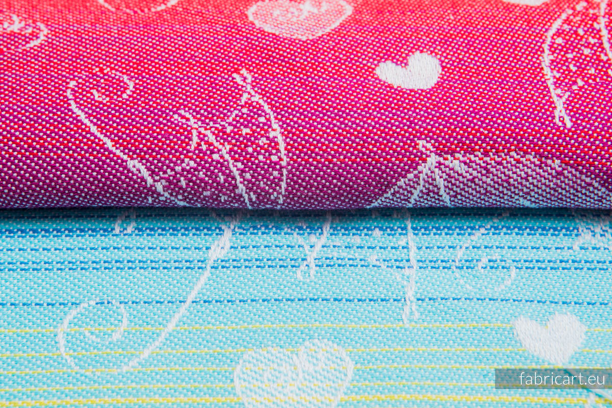 PARASOLKI TĘCZA LIGHT, ćwiartka tkaniny, splot żakardowy, rozmiar 50cm x 70cm #babywearing