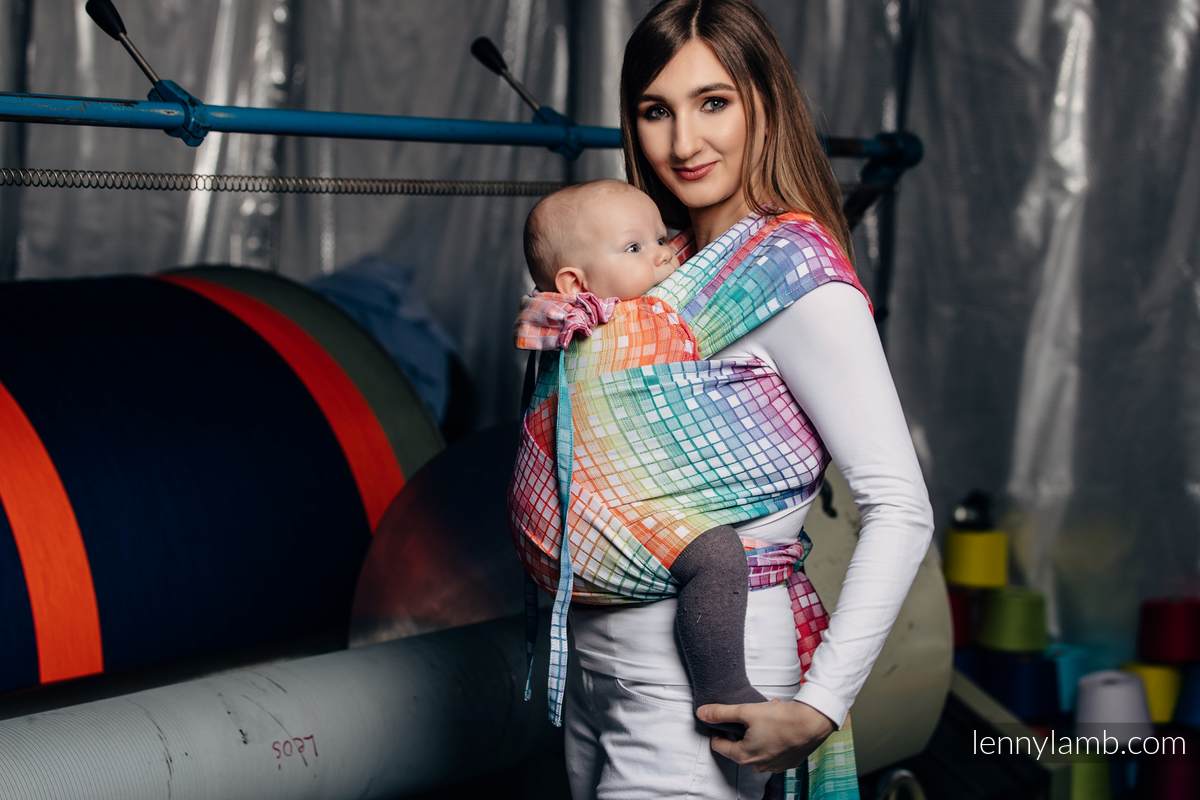 WRAP-TAI carrier Toddler with hood/ jacquard twill / 100% cotton / MOSAIC - RAINBOW  #babywearing