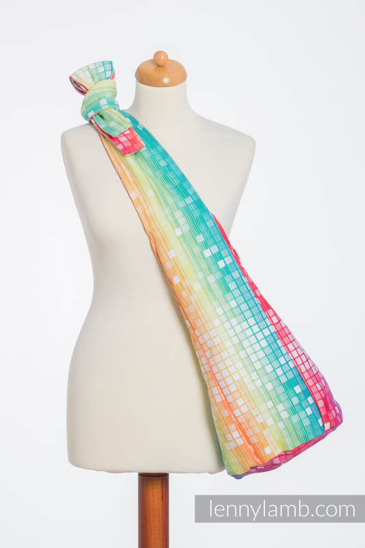Hobo Bag made of woven fabric, 100% cotton - MOSAIC - RAINBOW   #babywearing