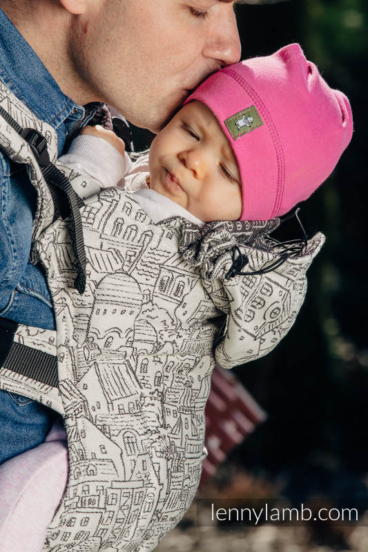 Porte-bébé ergonomique, taille bébé, jacquard 100% coton, PANORAMA - Deuxième génération #babywearing