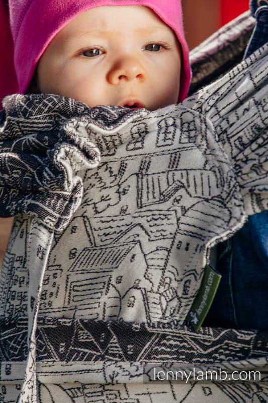 WRAP-TAI portabebé Mini con capucha/ jacquard sarga/100% algodón/ PANORAMA #babywearing