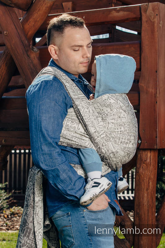Żakardowa chusta do noszenia dzieci, bawełna - PANORAMA - rozmiar L #babywearing
