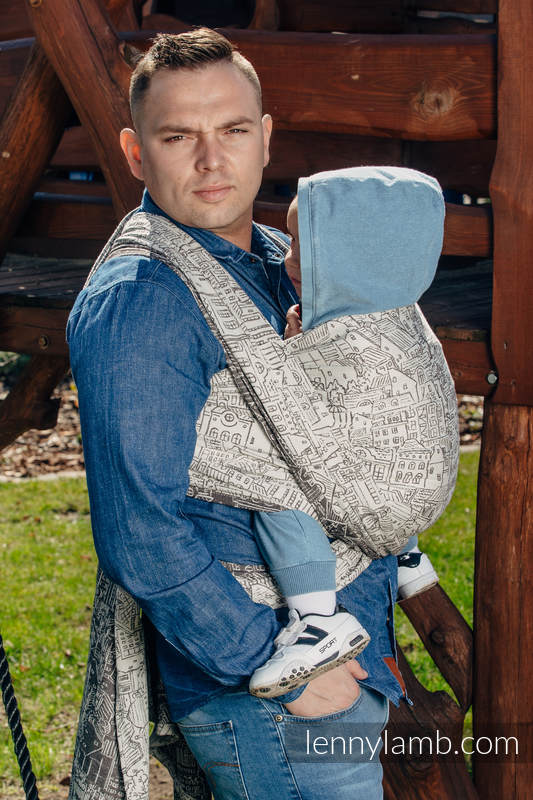 Żakardowa chusta do noszenia dzieci, bawełna - PANORAMA - rozmiar S #babywearing