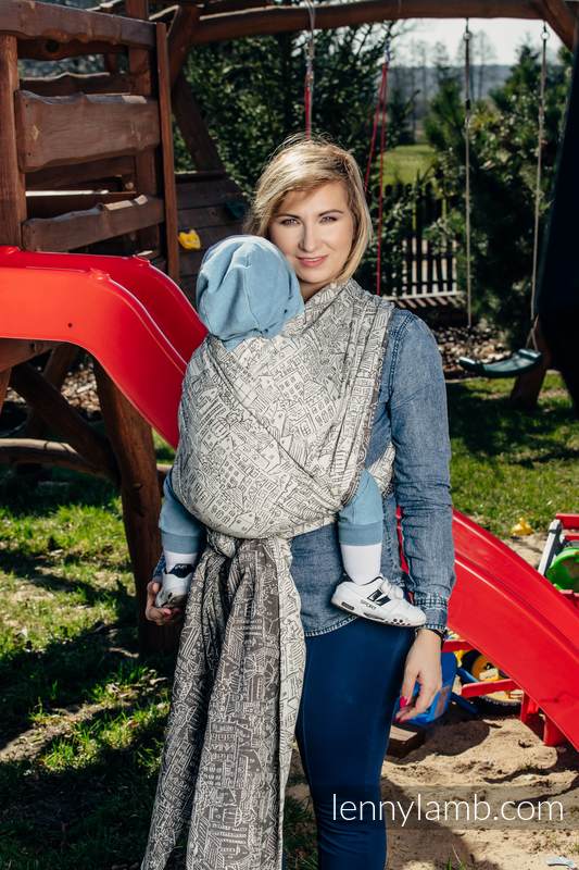 Żakardowa chusta do noszenia dzieci, bawełna - PANORAMA - rozmiar L #babywearing