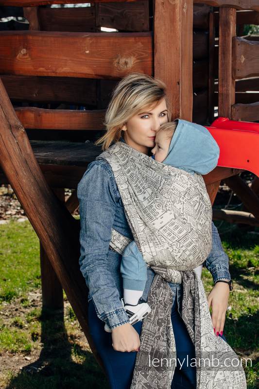 Żakardowa chusta do noszenia dzieci, bawełna - PANORAMA - rozmiar XL #babywearing