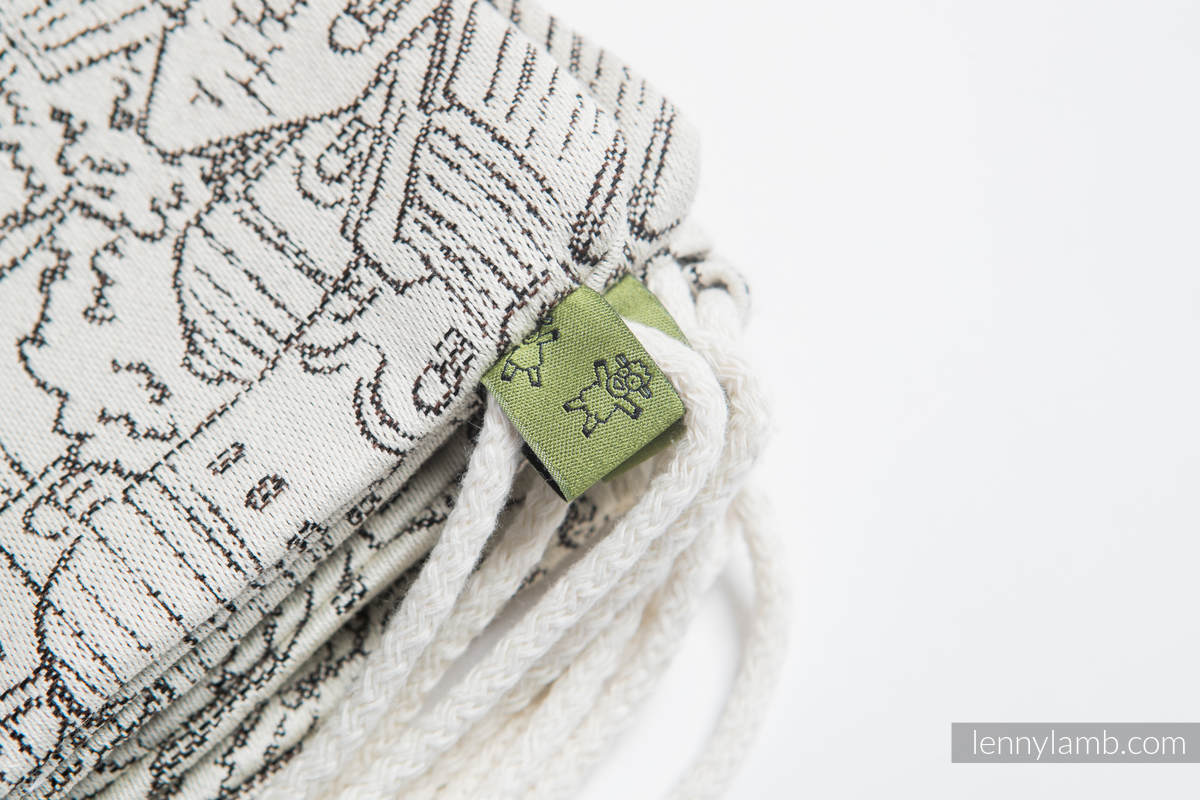 Sac à cordons en retailles d’écharpes (100 % coton) - PANORAMA - taille standard 32 cm x 43 cm #babywearing