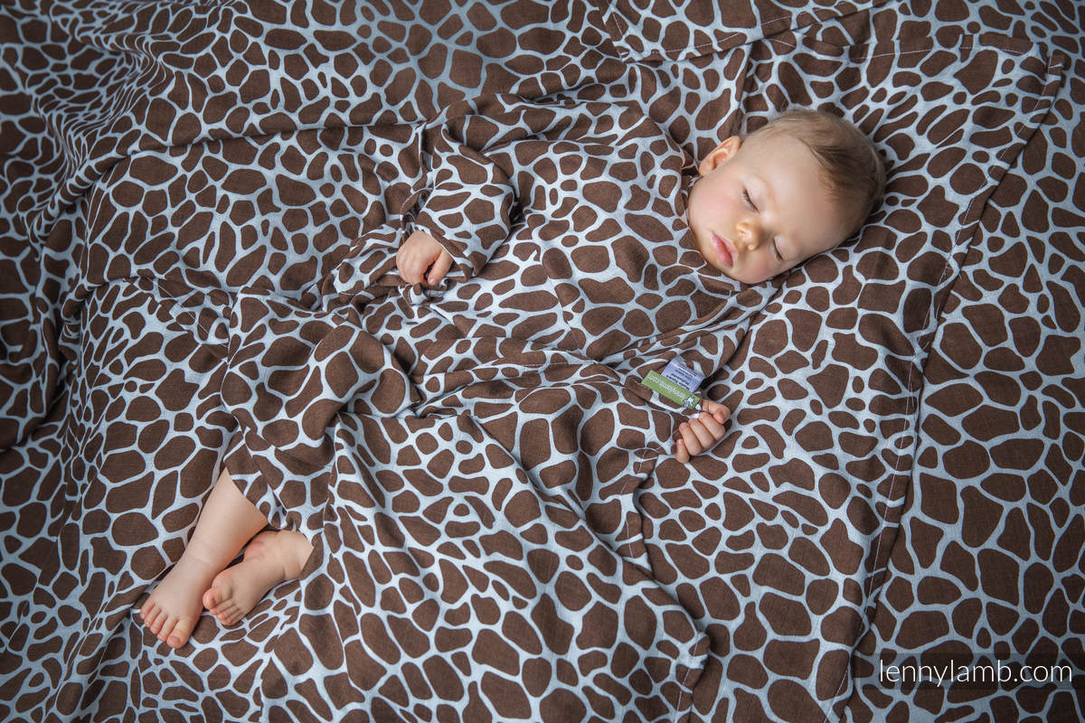 Copertina Swaddle - GIRAFFE BROWN & CREAM #babywearing
