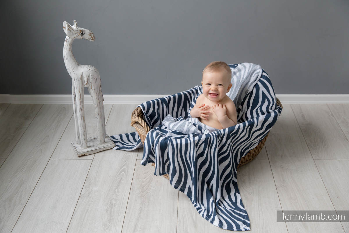 Swaddle Blanket Set - ZEBRA NAVY BLUE & WHITE, CHEETAH BROWN & WHITE #babywearing