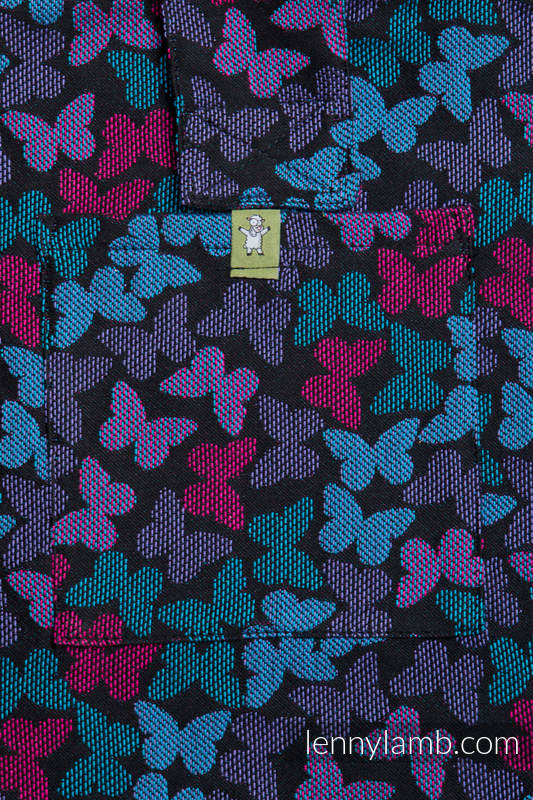 Bolso hecho de tejido de fular (100% algodón) - BUTTERFLY WINGS at NIGHT - talla estándar 37 cm x 37 cm #babywearing