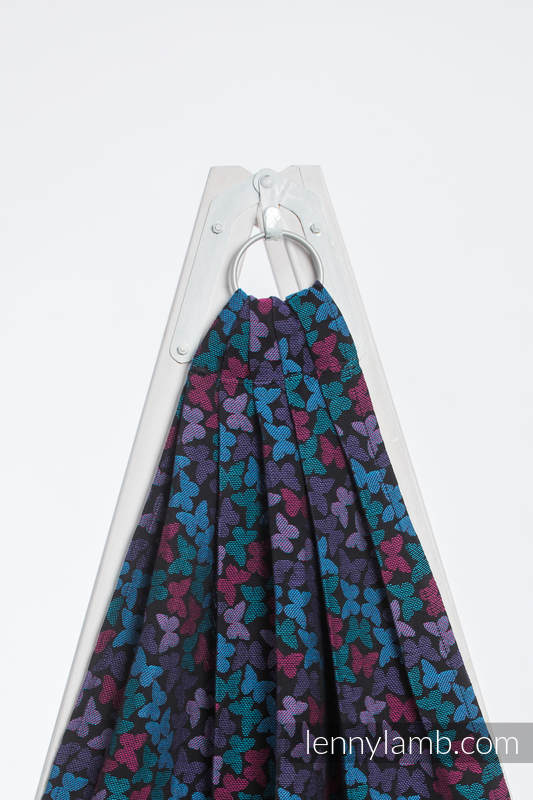 Ringsling, Jacquard Weave (100% cotton) - BUTTERFLY WINGS at NIGHT  - long 2.1m #babywearing