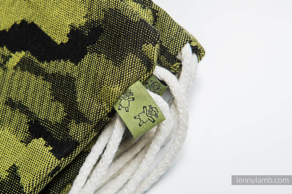 Sackpack made of wrap fabric (100% cotton) - GREEN CAMO - standard size 32cmx43cm #babywearing