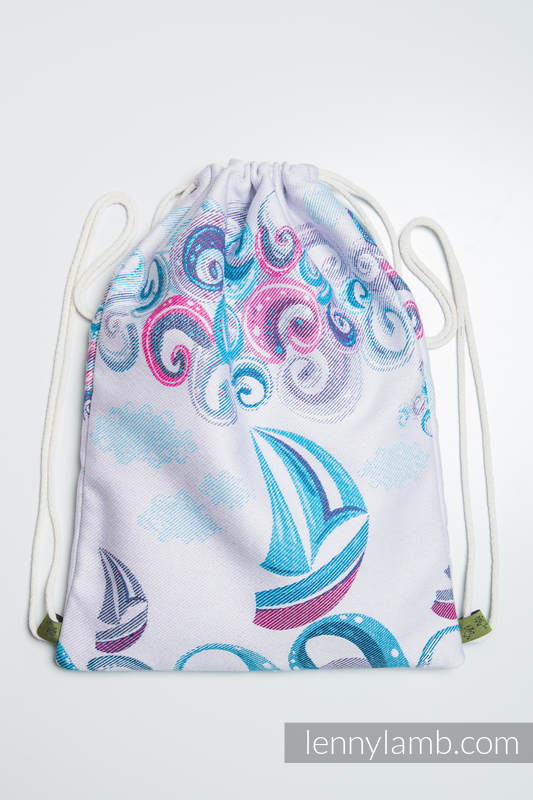 Sackpack made of wrap fabric (100% cotton) - HIGH TIDE - standard size 32cmx43cm (grade B) #babywearing