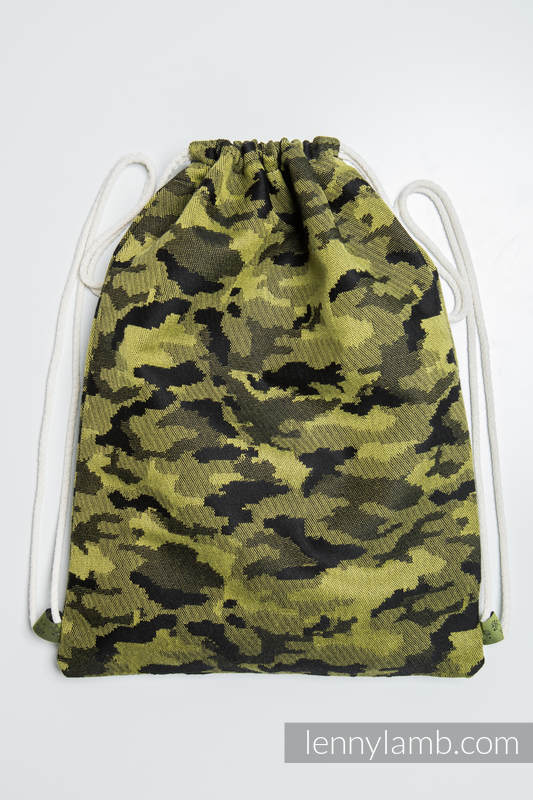 Plecak/worek - 100% bawełna - ZIELONE MORO - uniwersalny rozmiar 32cmx43cm #babywearing