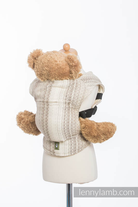 Mochila portamuñecos hecha de tejido, 100% algodón - LITTLE LOVE - TIRAMISU  #babywearing