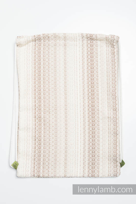 Sackpack made of wrap fabric (100% cotton) - LITTLE LOVE TIRAMISU - standard size 32cmx43cm #babywearing