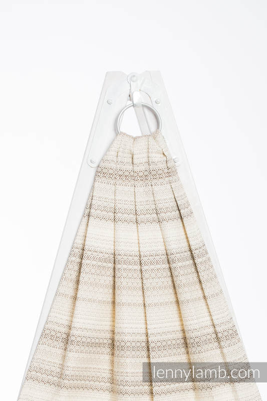 Ringsling, Jacquard Weave (100% cotton) - LITTLE LOVE - TIRAMISU - long 2.1m #babywearing