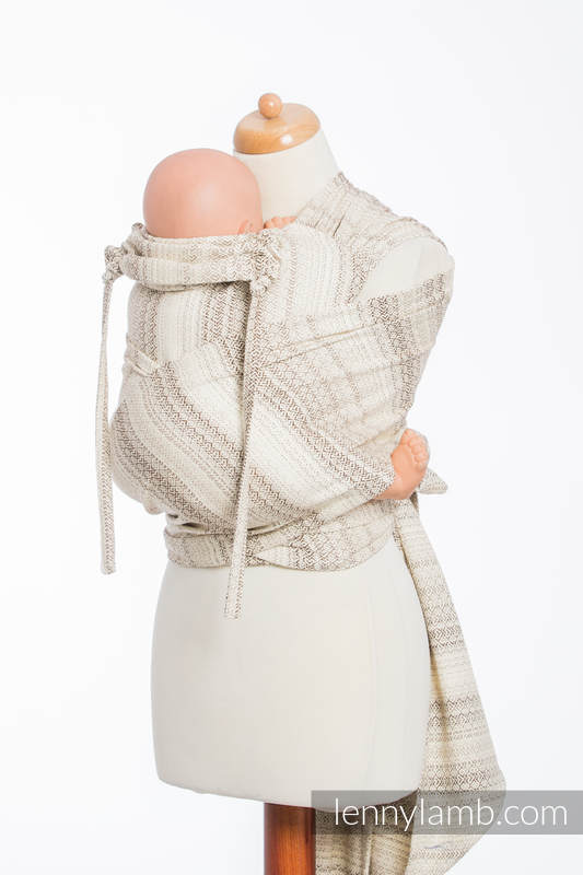 WRAP-TAI carrier Mini with hood/ jacquard twill / 100% cotton / LITTLE LOVE - TIRAMISU #babywearing