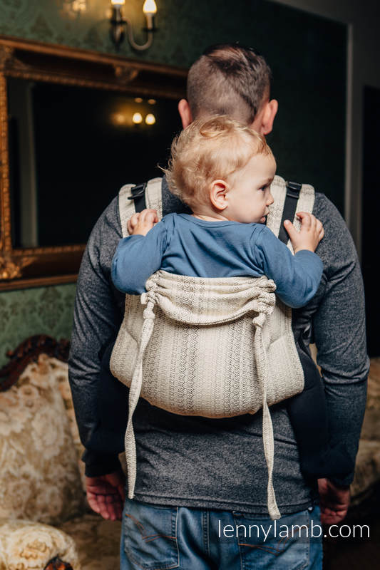 Lenny Buckle Onbuhimo baby carrier, standard size, jacquard weave (100% cotton) - LITTLE LOVE TIRAMISU  #babywearing