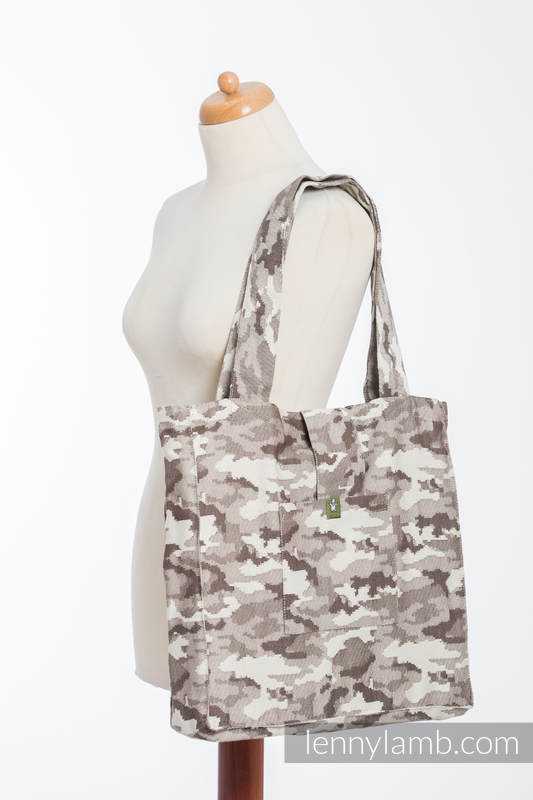 Shoulder bag made of wrap fabric (100% cotton) - BEIGE CAMO - standard size 37cmx37cm #babywearing