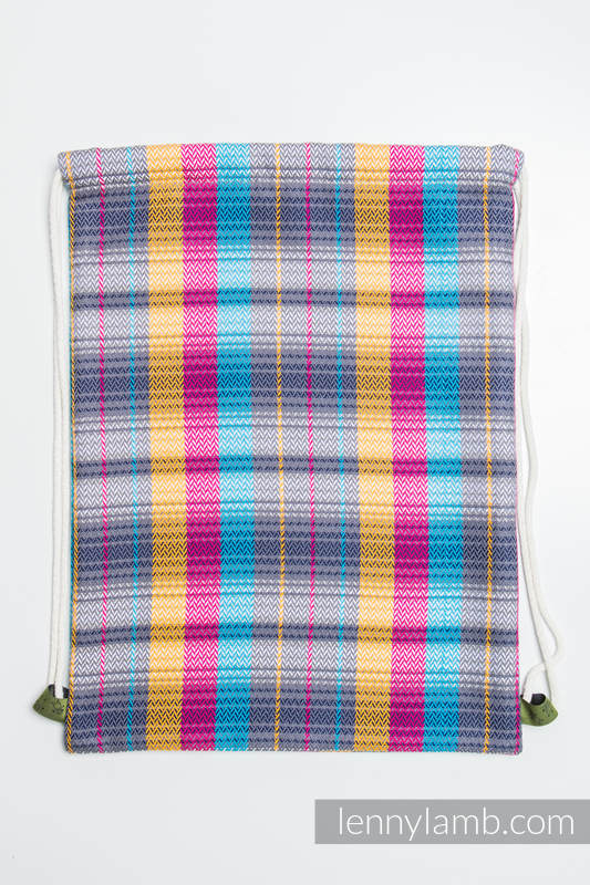 Mochila portaobjetos hecha de tejido de fular (100% algodón) - LITTLE HERRINGBONE AMAZONIA - talla estándar 32cmx43cm (grado B) #babywearing