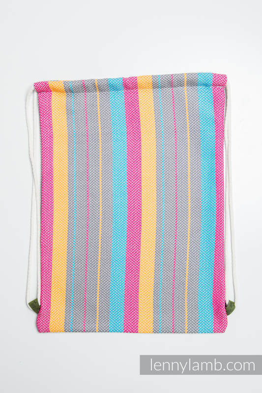 Sackpack made of wrap fabric (100% cotton) - LITTLE HERRINGBONE DAYLIGHTS - standard size 32cmx43cm #babywearing
