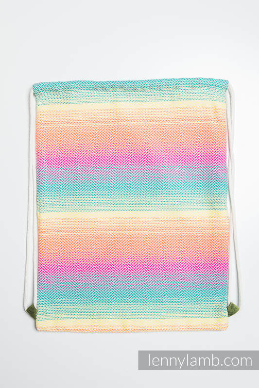 Sackpack made of wrap fabric (100% cotton) - LITTLE HERRINGBONE IMAGINATION - standard size 32cmx43cm #babywearing