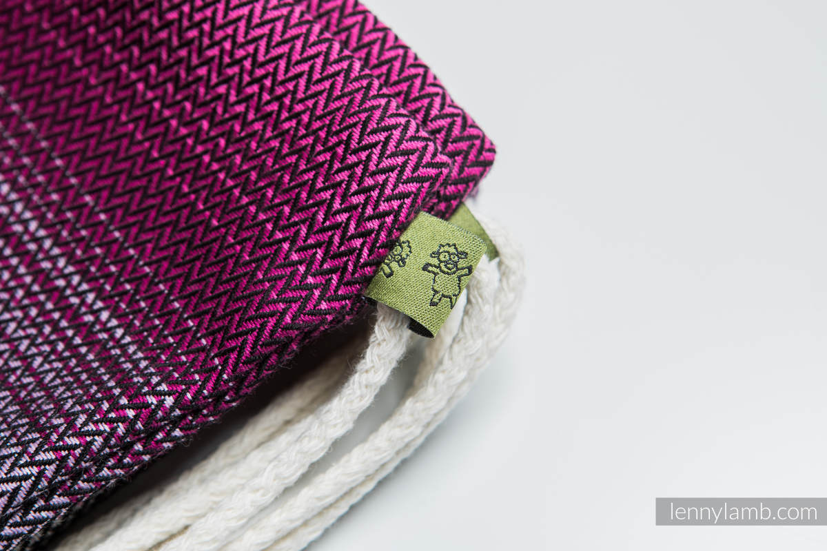 Mochila portaobjetos hecha de tejido de fular (100% algodón) - LITTLE HERRINGBONE INSPIRATION - talla estándar 32cmx43cm #babywearing