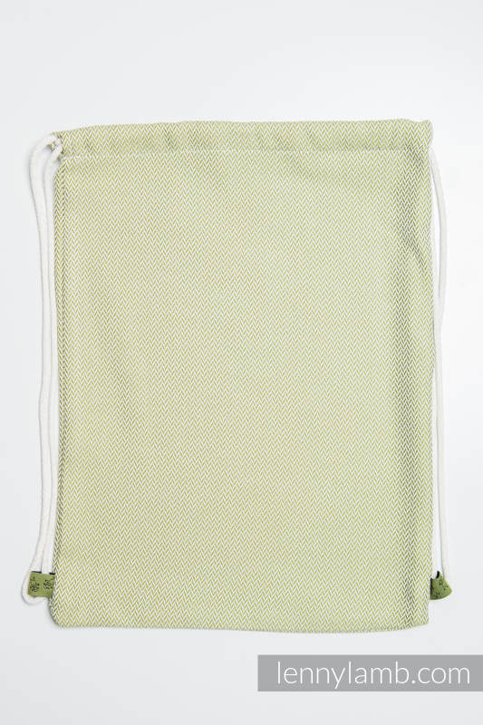 Sackpack made of wrap fabric (100% cotton) - LITTLE HERRINGBONE OLIVE GREEN - standard size 32cmx43cm #babywearing