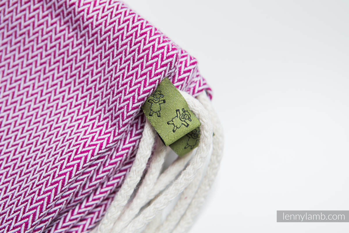 Plecak/worek - 100% bawełna - MAŁA JODEŁKA PURPUROWA - uniwersalny rozmiar 32cmx43cm #babywearing