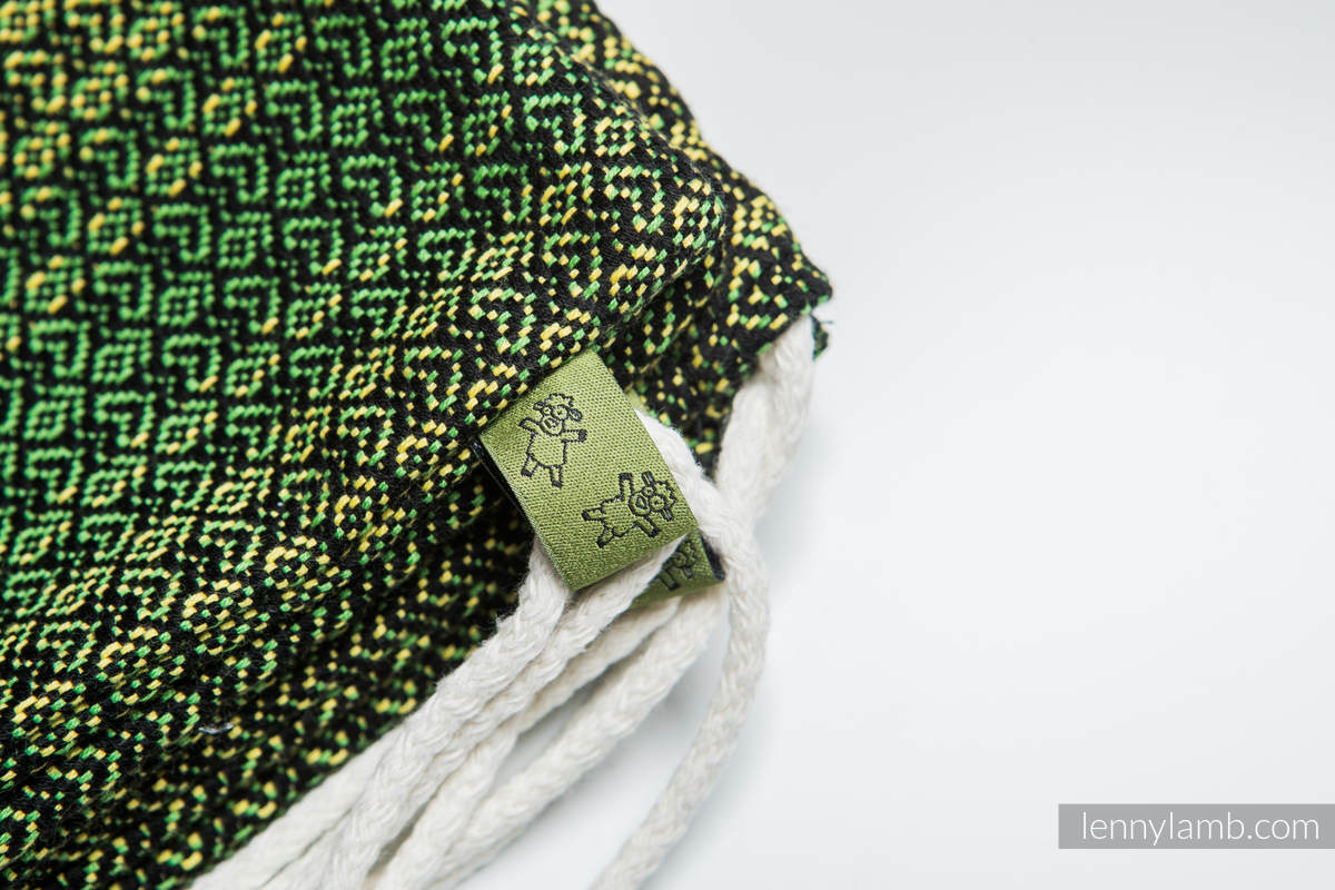 Sackpack made of wrap fabric (100% cotton) - LITTLE LOVE - LEMON TREE - standard size 32cmx43cm #babywearing
