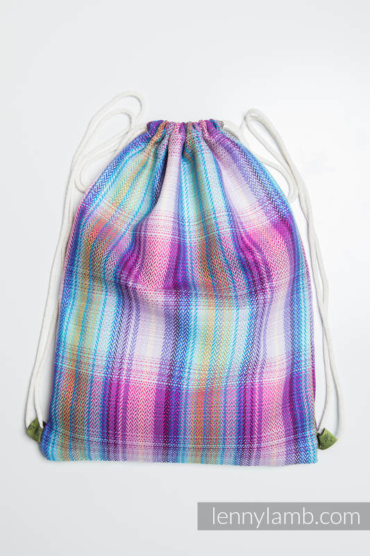 Sackpack made of wrap fabric (100% cotton) - LITTLE HERRINGBONE TAMONEA - standard size 32cmx43cm (grade B) #babywearing
