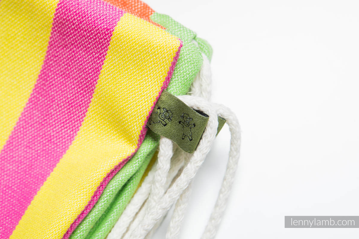 Sackpack made of wrap fabric (60% cotton 40% bamboo) - PINACOLADA - standard size 32cmx43cm #babywearing