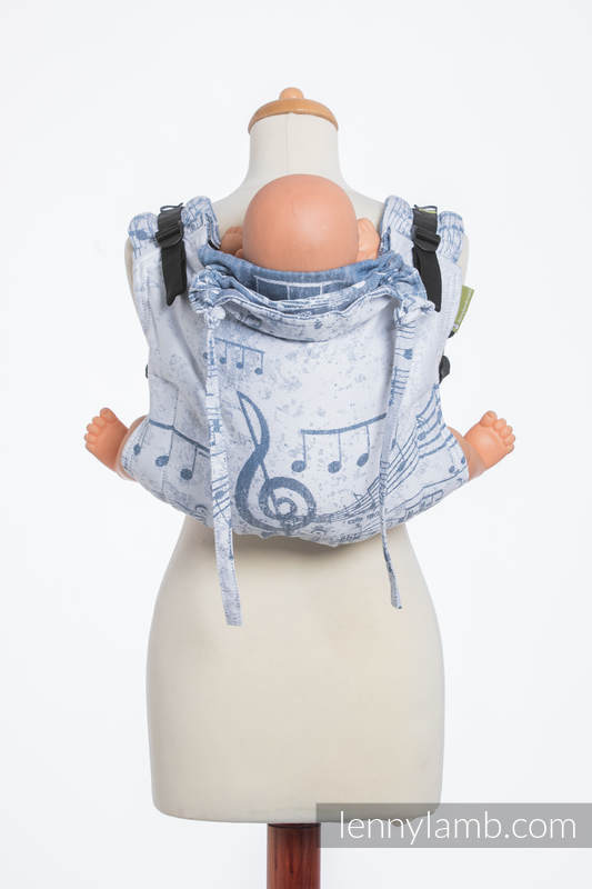 Lenny Buckle Onbuhimo baby carrier, standard size, jacquard weave (60% cotton 28% linen 12% tussah silk) - ROYAL SYMPHONY #babywearing