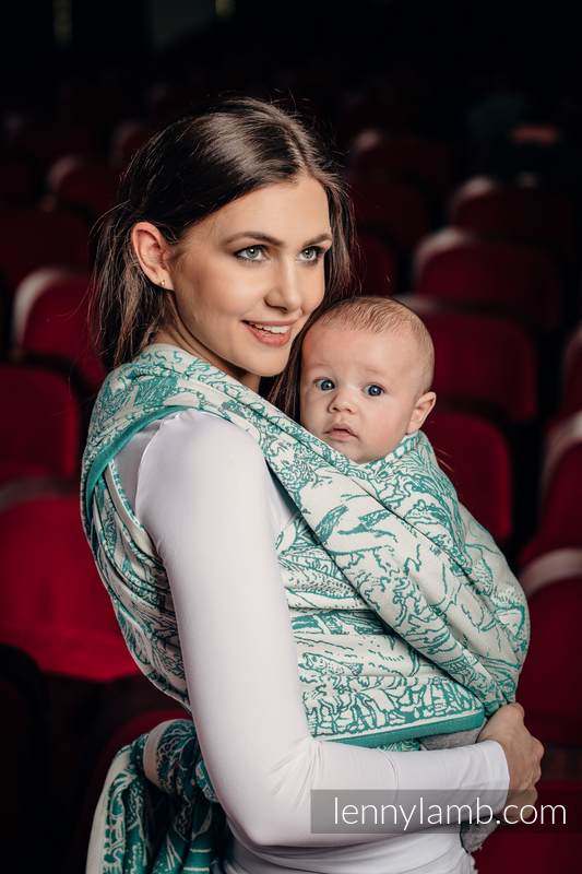 Baby Wrap, Jacquard Weave (100% cotton) - MERMAID POND 2.0 - size M #babywearing