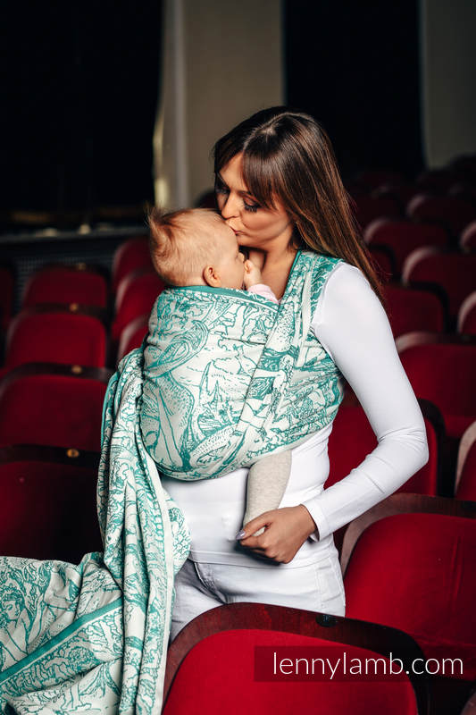 Żakardowa chusta do noszenia dzieci, bawełna - ZATOKA SYREN 2.0 - rozmiar XS #babywearing
