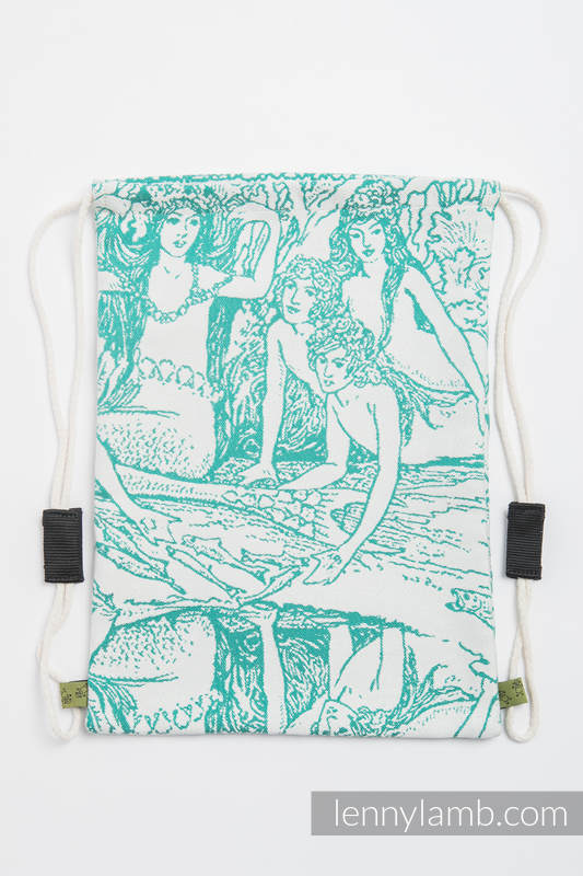Sackpack made of wrap fabric (100% cotton) - MERMAID POND 2.0 - standard size 32cmx43cm #babywearing