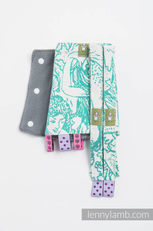 Drool Pads & Reach Straps Set, (60% cotton, 40% polyester) - MERMAID POND 2.0 #babywearing
