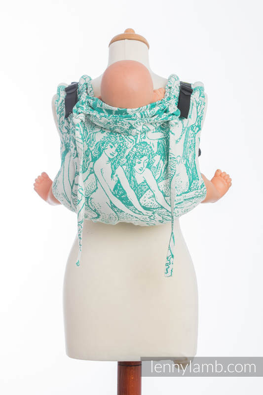 Lenny Buckle Onbuhimo baby carrier, standard size, jacquard weave (100% cotton) - MERMAID POND 2.0 #babywearing
