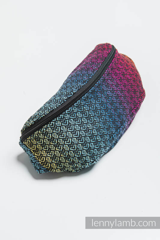 Waist Bag made of woven fabric, (100% cotton) - LITTLE LOVE - RAINBOW DARK #babywearing