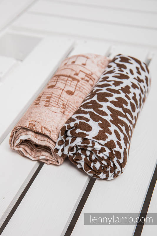 Swaddle Blanket Set - SYMPHONY BROWN & CREAM, CHEETAH BROWN & WHITE #babywearing