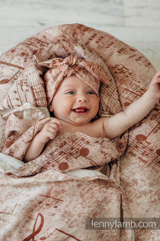 Swaddle Blanket - SYMPHONY BROWN & CREAM #babywearing