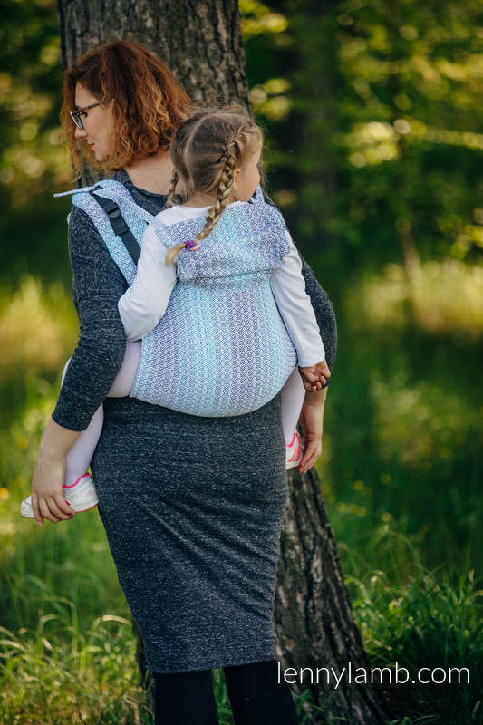 Nosidło Klamrowe ONBUHIMO z tkaniny żakardowej (100% bawełna), rozmiar Toddler - LITTLE LOVE BRYZA (drugi gatunek) #babywearing